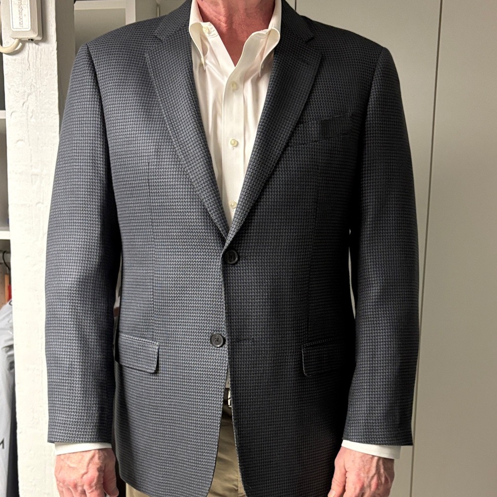Emporio Armani Men's Charcoal Patterned Sports Jacket - Classic Blazer